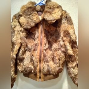 Dino ricco vintage rabbit fur jacket